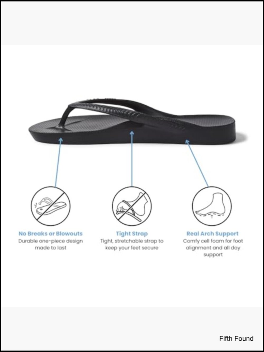 Orthotic Arch Support Flip Flops for Plantar Fasciitis Relief Cushioned Thong - Picture 4 of 7